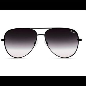 QUAY HIGHKEY BLACK FADE AVIATOR SUNGLASSES